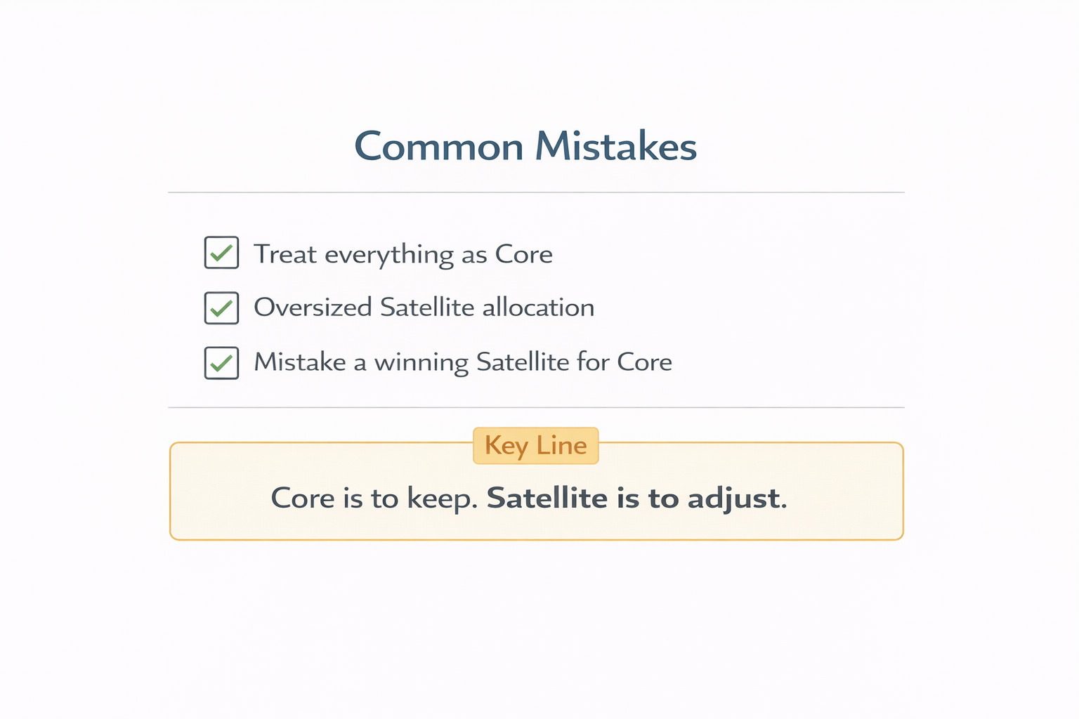 코어와 위성의 정의·특징·역할을 좌우 비교로 정리한 인포그래픽